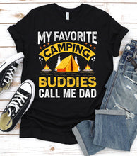 Load image into Gallery viewer, Vintage My favorite camping buddies call me dad Fathers Day T-shirt
