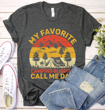 Load image into Gallery viewer, Vintage My favorite camping buddies call me dad Fathers Day T-shirt
