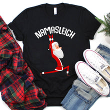 Load image into Gallery viewer, Funny Namasleigh Xmas Yoga Shirt Santa Yoga Christmas T-Shirt
