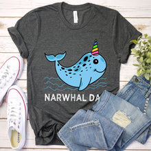Load image into Gallery viewer, Funny Narwhal Dad Shirt Cute Narwhal Gift For Fathers T-shirt
