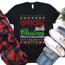 Load image into Gallery viewer, Ugly Funny Official Christmas Photographer Christmas T-Shirt
