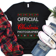 Load image into Gallery viewer, Ugly Funny Official Christmas Photographer Christmas Tshirt
