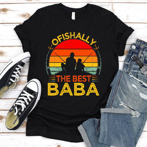 Vintage Ofishally The Best Baba Fishing Baba Fathers Day T-shirt