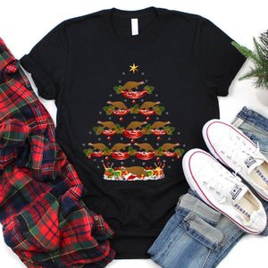 Pangolin Animal Christmas Tree Pangolin Xmas T-Shirt for Men Women Girls Kids