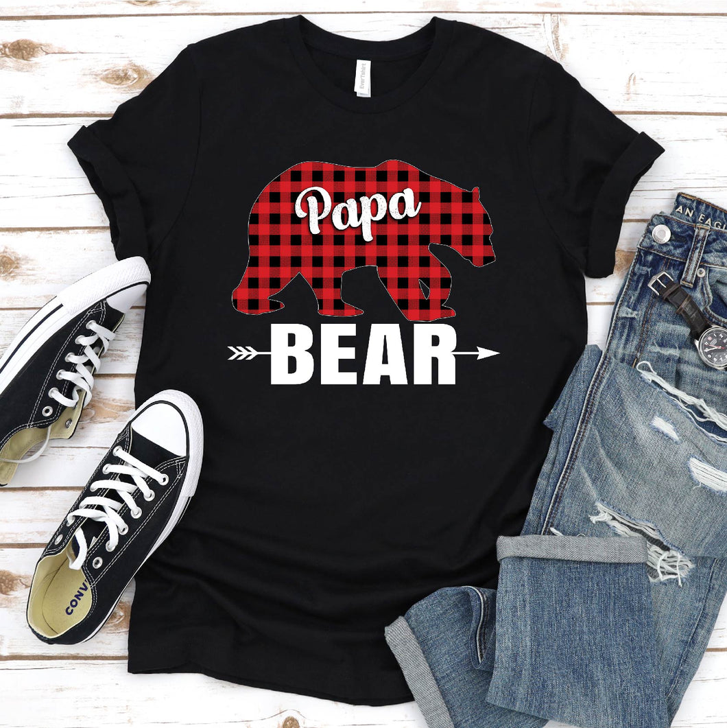 Papa Bear Shirt Papa Bear Father's Day Pajama T-shirt