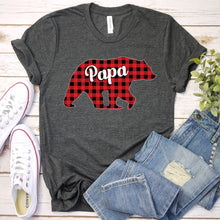 Load image into Gallery viewer, Papa Bear Shirt Papa Bear Father&#39;s Day Pajama T-shirt
