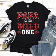 Load image into Gallery viewer, Papa Of The Wild One Pajama Papa Father&#39;s Day T-shirt
