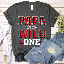 Load image into Gallery viewer, Papa Of The Wild One Pajama Papa Father&#39;s Day T-shirt
