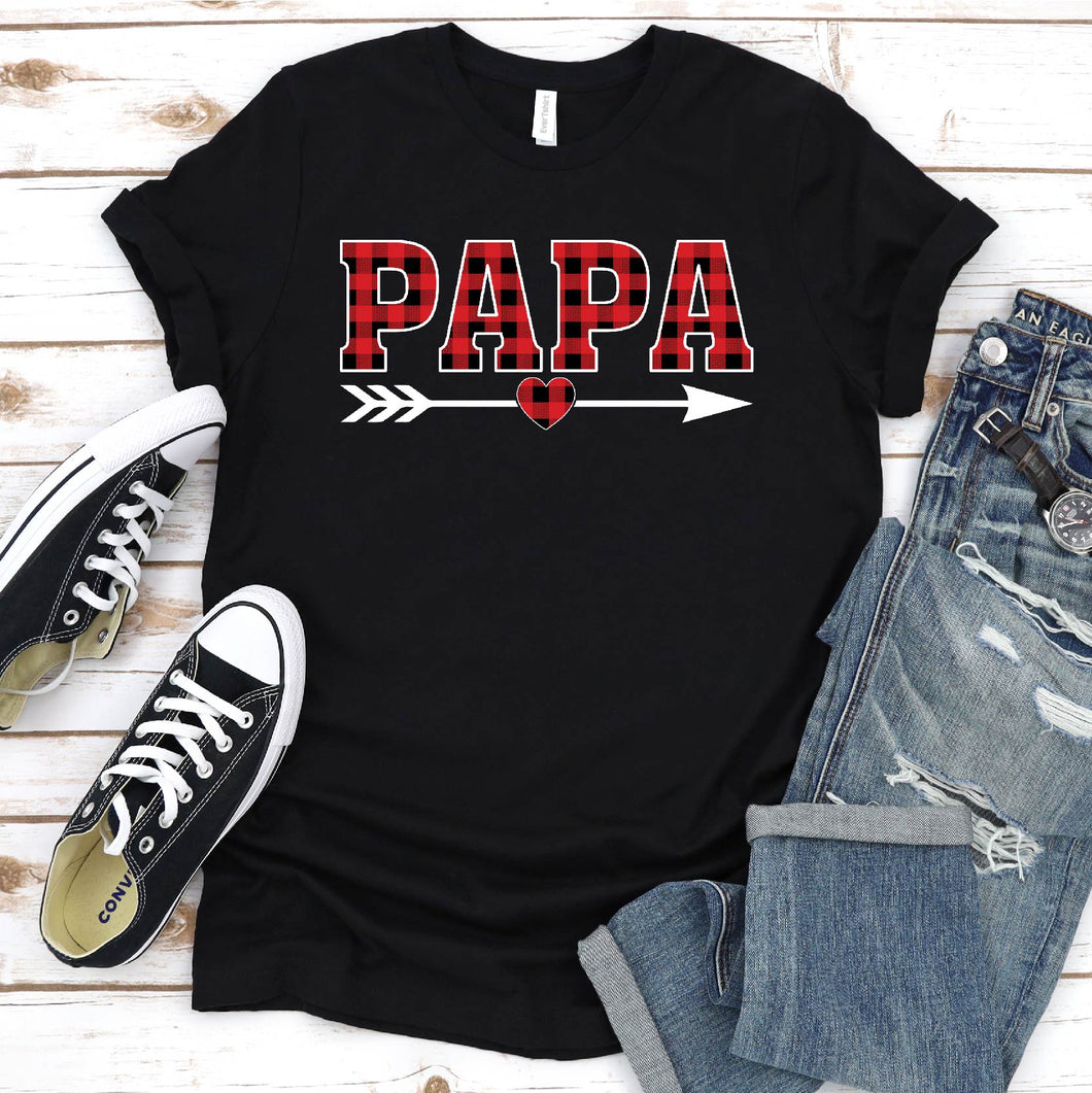 Papa Pajama Shirt Papa Father's Day T-shirt