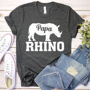 Rhino Lover Funny Papa Rhino Fathers Day T-shirt