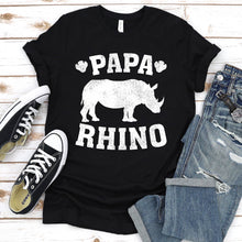 Load image into Gallery viewer, Papa Rhino Shirt Papa Rhino Father&#39;s Day T-shirt

