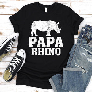 Rhino Lover Funny Papa Rhino Fathers Day T-shirt