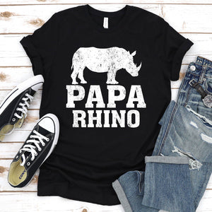 Rhino Lover Papa Rhino Father's Day T-shirt