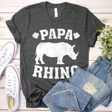Load image into Gallery viewer, Papa Rhino Shirt Papa Rhino Father&#39;s Day T-shirt
