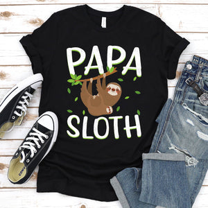 Sloth Lover Funny Papa Sloth Father's Day T-shirt