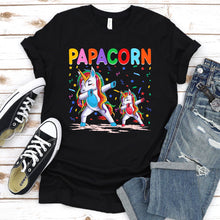 Load image into Gallery viewer, Unicorn Lover Funny Papacorn Father&#39;s Day T-shirt

