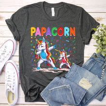 Load image into Gallery viewer, Unicorn Lover Funny Papacorn Father&#39;s Day T-shirt
