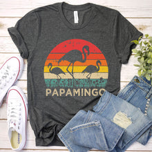 Load image into Gallery viewer, Flamingo Lover Papa Flamingo Father&#39;s Day Vintage T-Shirt
