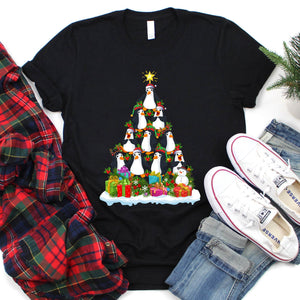 Penguin Birds Christmas Tree Penguin Xmas T-Shirt for Men Women Girls Kids