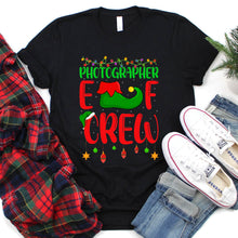 Load image into Gallery viewer, Photographer Elf Crow Xmas Lighting Photographer Christmas T-Shirt
