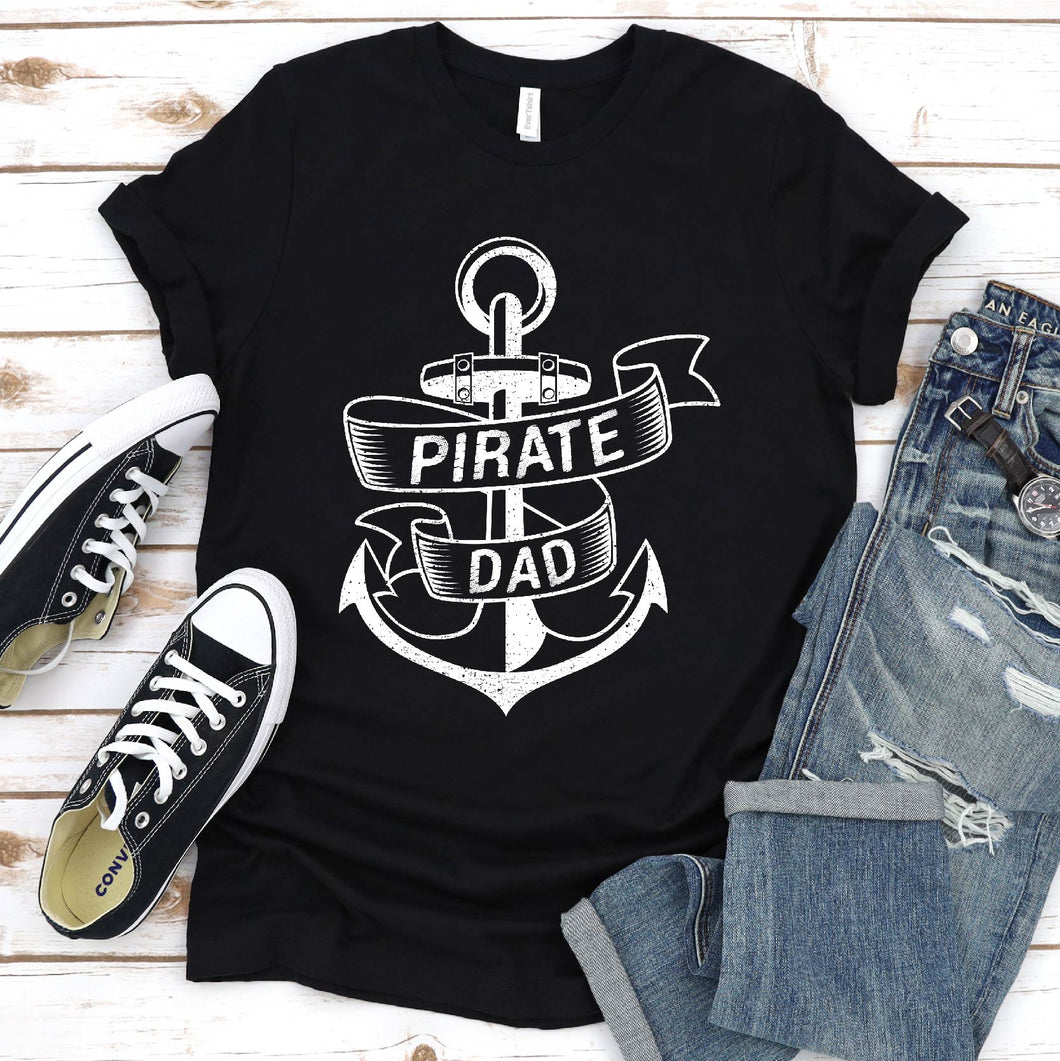 Pirate Dad Jolly Roger Fathers Day Gifts Family Matching T-Shirt