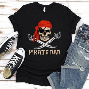 Pirate Dad Jolly Roger Fathers Day Gifts Family Matching T-Shirt