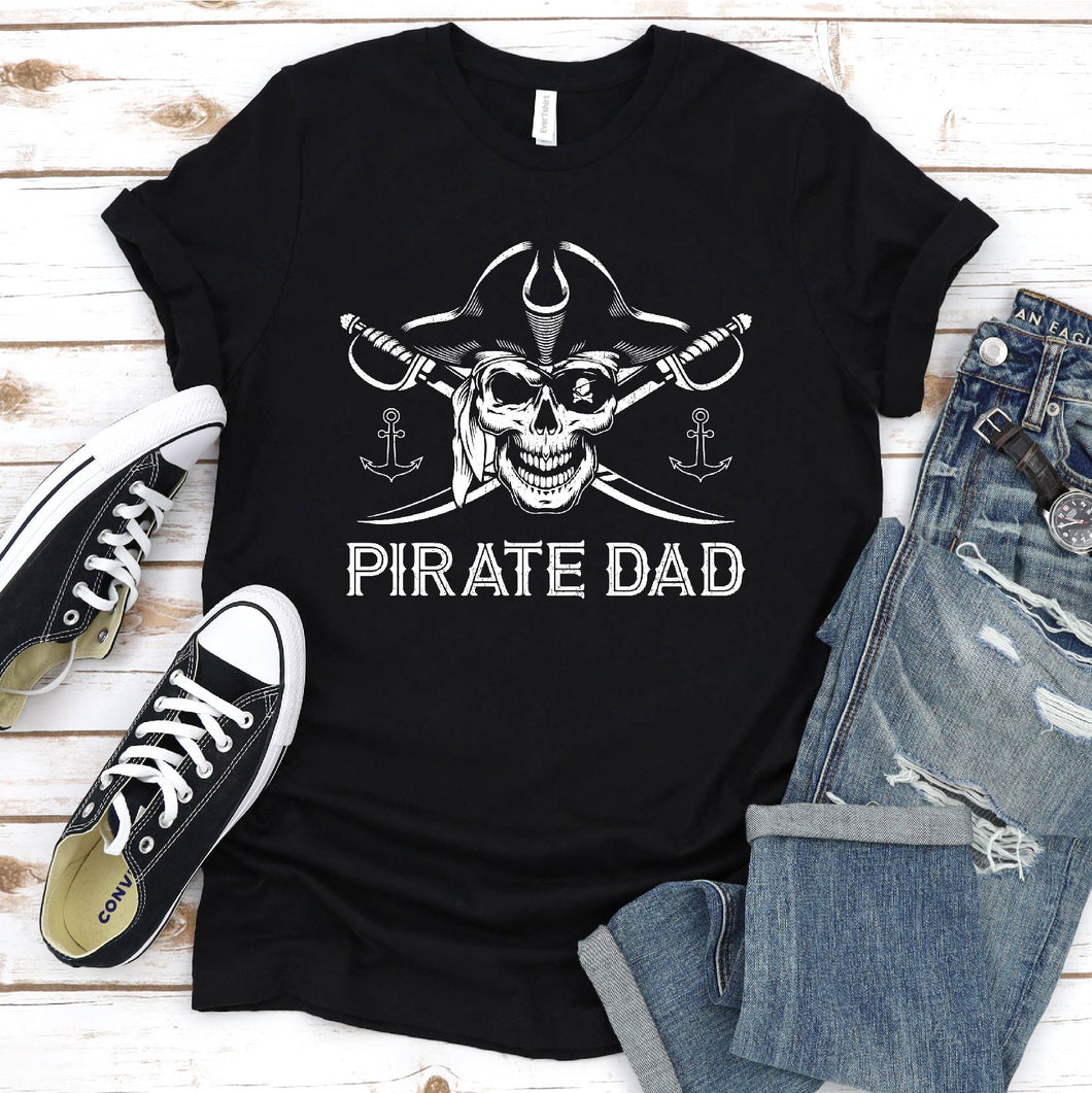 Pirate Dad Jolly Roger Fathers Day Gifts Family Matching T-Shirt
