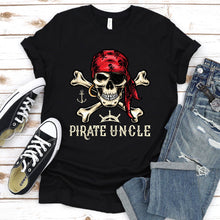Load image into Gallery viewer, Men&#39;s Retro Style Skull Skeleton Pirate Uncle Father&#39;s Day T-Shirt
