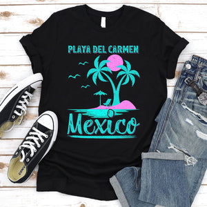 Family Summer Vacation Men Women Girls Playa Del Carmen Beach Mexico T-shirt