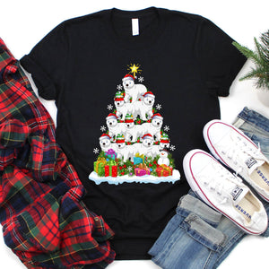 Polar Bear Animal Christmas Tree Polar Bear Xmas T-Shirt for Men Women Girls Kids