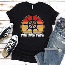 Load image into Gallery viewer, Mens Funny Pontoon Papa Shirt Boat Owner Gifts Grandpa Dad Retro T-Shirt

