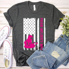 Load image into Gallery viewer, USA Patriotic Proud Welder Wife Usa Flag T-Shirt For Women

