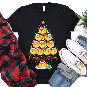 Xmas Lighting Puffer Fish Merry Christmas Tree T-Shirt for Men Women Girl Kids