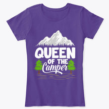 Load image into Gallery viewer, Queen Of The Camper Shirt Outdoor Camping Girls T-Shirt
