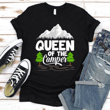 Load image into Gallery viewer, Queen Of The Camper Shirt Outdoor Camping Girls T-Shirt
