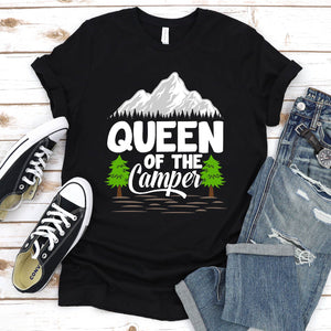 Queen Of The Camper Shirt Outdoor Camping Girls T-Shirt
