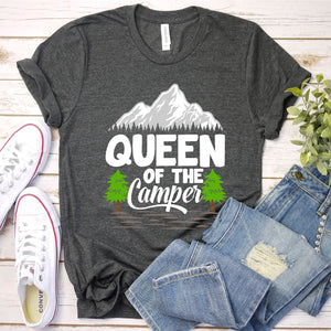 Queen Of The Camper Shirt Outdoor Camping Girls T-Shirt