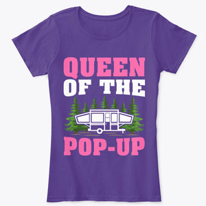 Queen Of The Pop UP Camping Girls T-Shirt