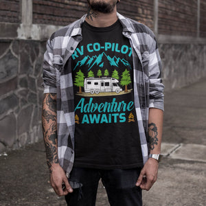 RV Co-Pilot T-Shirt Adventure Awaits Road Trip Camping Shirt