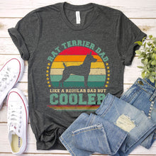 Load image into Gallery viewer, Vintage Rat Terrier Dad Like A Regular Dad But Cooler Rat Terrier Fathers Day T-shirt
