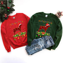 Load image into Gallery viewer, Family Matching Red Buffalo Plaid Brittany Spaniel Christmas Pajama T-Shirt

