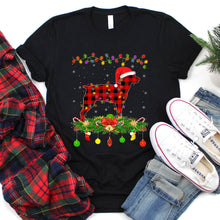 Load image into Gallery viewer, Family Matching Red Buffalo Plaid Brittany Spaniel Christmas Pajama T-Shirt
