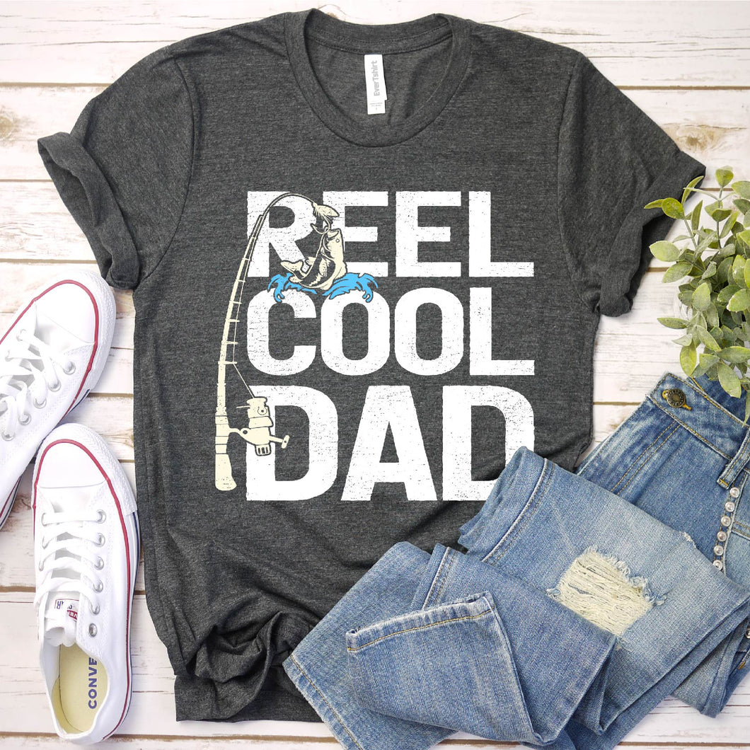 Reel Cool Dad Fishing Dad Fathers Day T-shirt