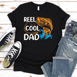 Reel Cool Dad Funny Fishing Dad Fathers Day T-shirt