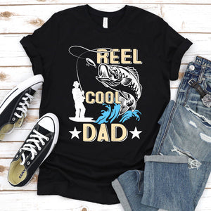 Reel Cool Dad Funny Fishing Dad Fathers Day T-shirt