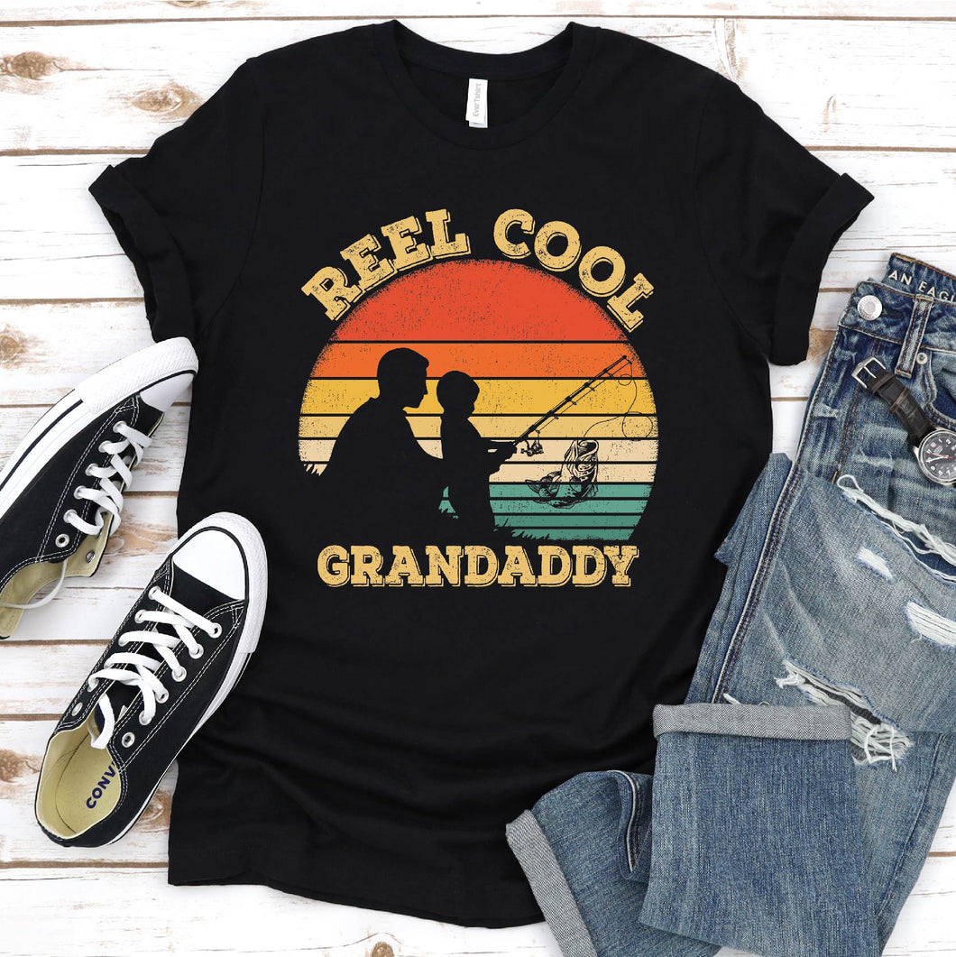 Reel Cool Grandaddy Vintage Fishing Grandaddy Fathers Day T-shirt