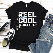 Load image into Gallery viewer, Reel Cool Grandfather Funny Fishing Grandfather Fathers Day T-shirt
