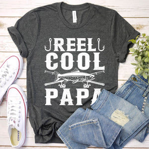 Reel Cool Papa Fishing Papa Fathers Day T-shirt