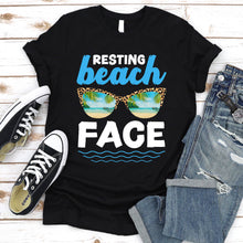Load image into Gallery viewer, Resting Beach Face Vintage Retro Funny Beach Vacation T-Shirt
