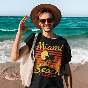 Family Summer Vacation Men Women Girls Miami Beach Florida T-Shirt
